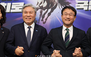 조국혁신당 찾은 한병도 민주당 원내대표 [포토]