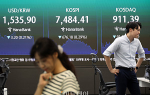 코스피 8.29%, 코스닥 9.05% '급락'···환율 1530원대 [포토]