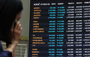 '파랗게 질린 코스피' [포토로그]