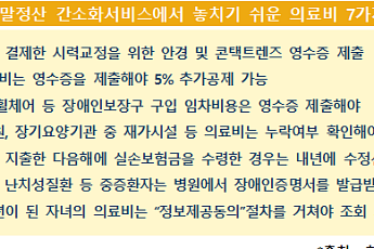 현금으로 결제한 시력교정을 위한 안경 및 콘택트렌즈 영수증 제출
