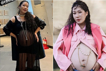 김영희, 만삭도 리한나처럼…‘부코페’에 나타난 D라인 힙스터 ‘눈길’