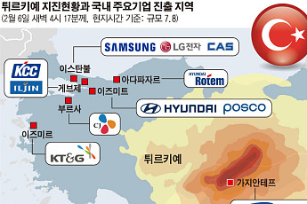 삼성전자·현대차 등 韓 기업들 “튀르키예 현지 법인 지진 피해 없어”