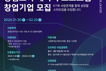 KT, 창업도약패키지로 성장할 스타트업 모집…최대 2억 지원