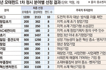 모태펀드, 9000억 규모 벤처펀드 최종 선정…상반기 내 결성 추진