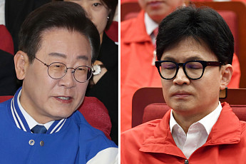 고개 숙인 한동훈, 웃는 이재명…총선 성적표에 ‘희비교차’ [4.10총선]