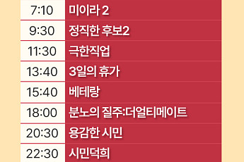 2024 추석 TV 특선영화(16일)…OCN '시민덕희'·'정직한 후보2'·'용감한 시민' 등