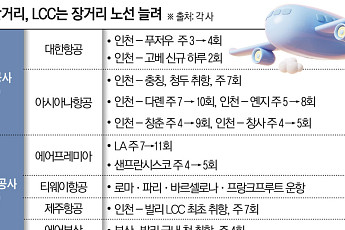 대형항공사는 단거리, LCC는 장거리…경계 흐려지는 항공업계