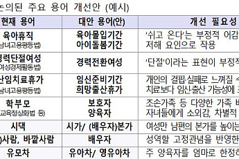'육아휴직→육아몰입기간'으로?...저고위, 결혼·출산·육아 용어 정비