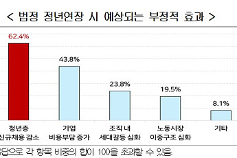 법정 정년연장 시 청년들 일자리 감소…경총 “고용방식 다양화해야”