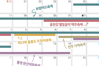 '8월 축제 달력' 지역 축제로 떠나는 소확행 여행