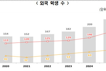 외국인 유학생 25만 명↑…'역대 최고', 아시아권 비중 91.8%