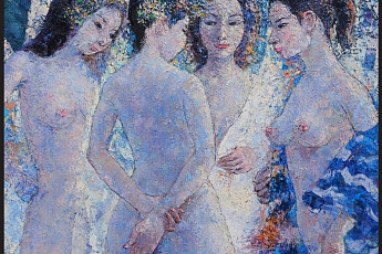 세상과 인간을 따뜻한 색채로 감싸다⋯곽동효 화백 '블루 & 화이트' 개최