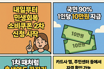 [만화로 보는 시니어뉴스] 민생회복 소비쿠폰 2차, 내일부터 신청