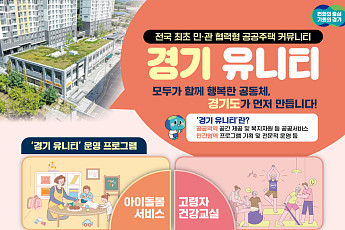 경기도·GH, 공공주택에 ‘경기유니티’ 첫 시범…주민 삶의 질 높인다