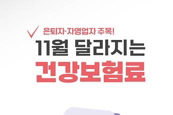 [카드뉴스] 은퇴자·자영업자 위한 '11월 건강보험료 조정' 팁