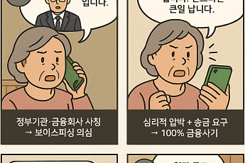[만화로 보는 시니어 뉴스] “의심하고, 끊고, 확인하세요” 보이스피싱 예방법