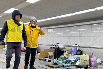 오세훈 서울시장, 한파 대비 거리 노숙인 보호 대책 현장점검