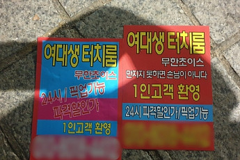 “만지지 못하면 손님이 아니다” 강남 한복판 19금 불법 전단지 폭탄범 잡고보니...