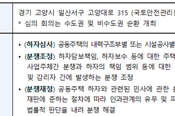 국토부, ‘하자심사·분쟁조정위원회’ 9기 위원 공개 모집