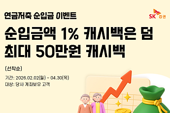 SK증권, ‘365일 절세 생활화’ 연금저축 1% 캐시백 이벤트 진행
