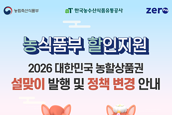 설 장바구니 물가 잡는다…농식품부·aT, 농할상품권 100억 원 발행