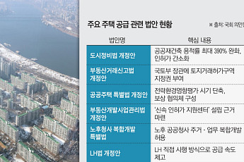 정부, 주택 신속공급 외치는데⋯국회 입법 지원 ‘지지부진’