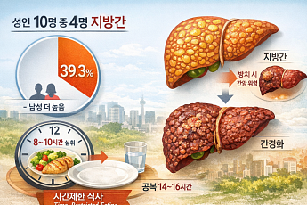 성인 10명 중 4명은 ‘지방간’…하루 8~10시간 식사가 답? [e건강~쏙]
