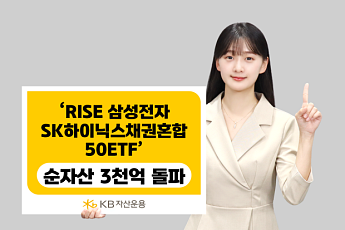 KB자산운용 'RISE 삼성전자SK하이닉스채권혼합50 ETF' 순자산 3000억 돌파