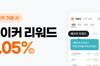 빗썸, 원화마켓 100종 대상 메이커 주문 리워드 이벤트