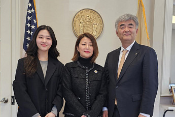 정원주 대우건설 회장, 美 뉴욕서 개발 협력 논의⋯장녀 서윤씨 동행