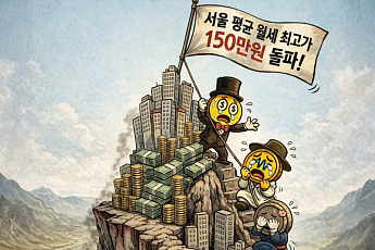 [AI 코인패밀리 만평] 눈물의 월세고지