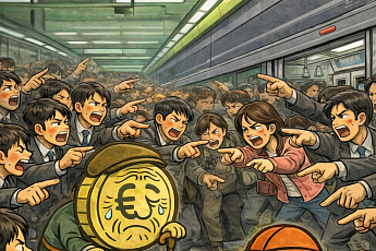 [AI 코인패밀리 만평] 서로가 적이 된 출근길