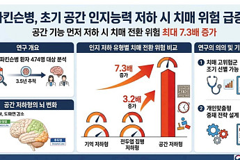 “기억력보다 시공간 능력 먼저 떨어지면 파킨슨 위험 7.3배↑”