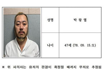 '마약왕' 박왕열, 드디어 구속⋯머그샷 등 신상정보 공개