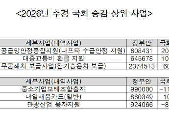 나프타·대중교통·전기차는 늘리고 창업·훈련·관광은 줄였다