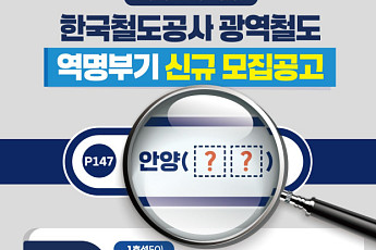 코레일, 1·4호선 등 수도권 64개역 ‘수도권전철 역명부기’ 사용기관 모집