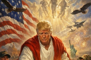 트럼프, 빗발치는 삭제 요구에 자신 예수에 빗댄 합성사진 삭제