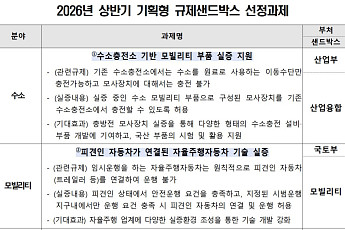 기획형 규제샌드박스 3건 선정…수소·자율주행·디지털화폐 실증 본격화