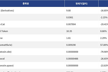 [넥스블록][신규 코인 톱10] Allbirds Inc 16.85% 하락, USD.AI 2.15% 하락