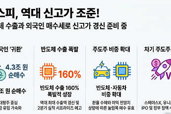 코스피, 반도체·자동차 신고가 조준…외국인 '귀환' 가속