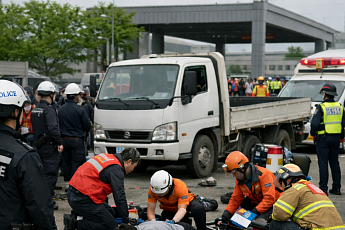 화물연대, CU 진주물류센터 집회서 차량충돌 사고⋯1명 사망·2명 부상