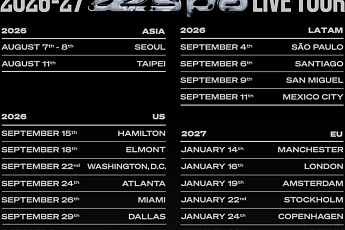 에스파, 8월 월드투어 돌입⋯내년까지 총 25개 지역 순회