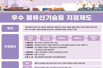 국토부, AI 배차·이동 경로 시스템 ‘우수 물류 신기술’ 지정