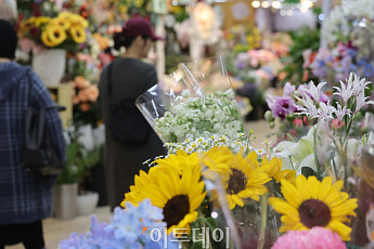 대목 앞두고 한숨만… 고물가에 시든 5월 꽃시장 [포토]