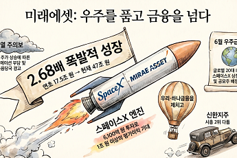 미래에셋그룹, 스페이스X로 ‘4대 금융’ 신한 시총 넘봐⋯합산 46조원