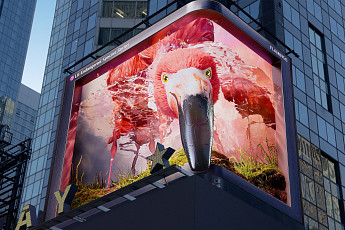 LG전자, 美 타임스스퀘어에서 멸종위기종 보호 캠페인