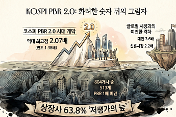 코스피 PBR 2.07배로 ‘사상 최고치’⋯상장사 60%는 여전히 1배 미만