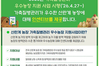 방역 잘한 농장에 물품 지원·사업 가점…농식품부, ‘우수농장’ 키운다