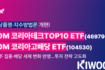 키움운용, ETF 2종 개편…'코리아테크TOP10·코리아고배당'으로 재정비