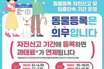 동물등록 안 하면 7월부터 단속…자진신고 땐 과태료 면제